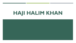 HAJI HALIM KHAN