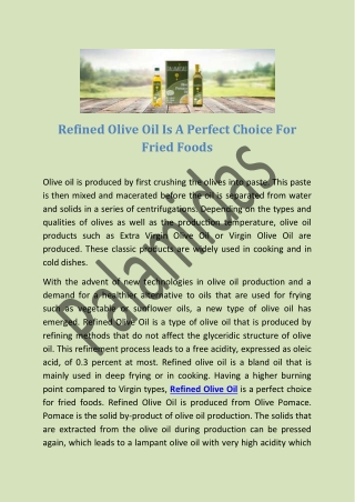 Virgin Olive oil Manufacturing Company