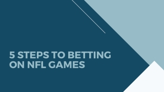 5 Steps to Betting on NFL Games