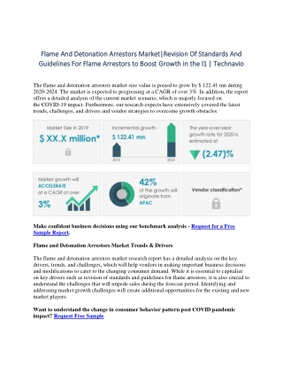 Flame And Detonation Arrestors Market-Revision Of Standards And Guidelines For Flame Arrestors to Boost Growth in the l1