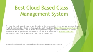 Best Cloud Based Class Management System