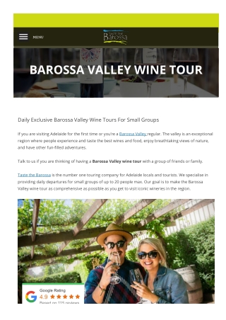Barossa Valley Wine Tours