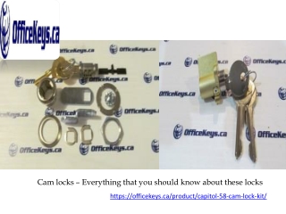 Cam locks – Everything that you should know about these locks