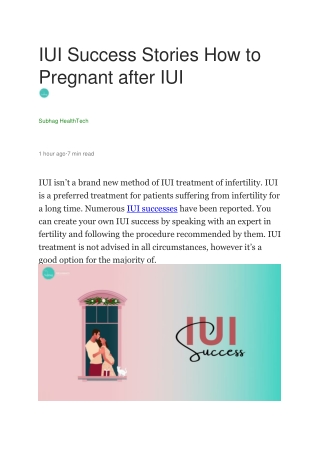 HOW MUCH IS THE IUI TREATMENT COST IN INDIA