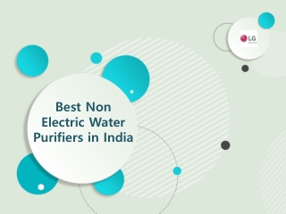 Best Non Electric Water Purifiers in India