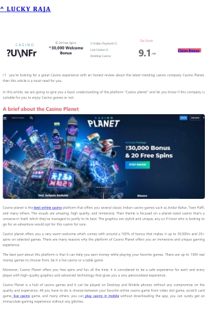 casino planet