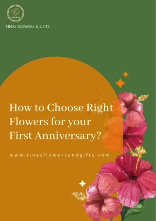 How to Choose Right Flowers for your First Anniversary?