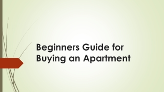 Beginners Guide for Buying an Apartment