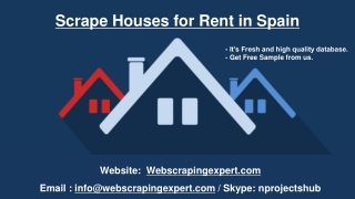 Scrape Houses for Rent in Spain