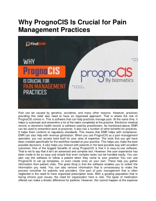 Why PrognoCIS Is Crucial for Pain Management Practices