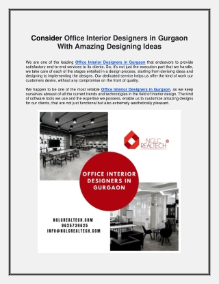 Controlling the cost of hiring an office interior designers in Gurgaon is not an