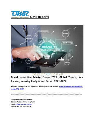 Brand protection Market: Analysis Report, Share, Trends and Overview 2021-2027