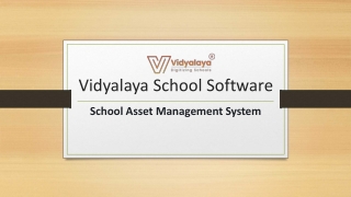 School Asset Management System, School Asset Management Software