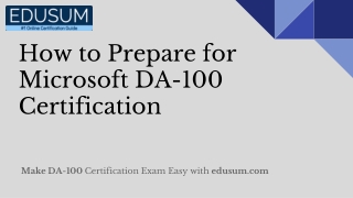 Microsoft DA-100 Exam Study Guide | DA-100 Questions | DA-100  Practice Test