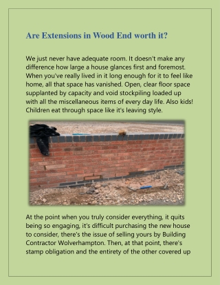 Get Extensions in Wood End