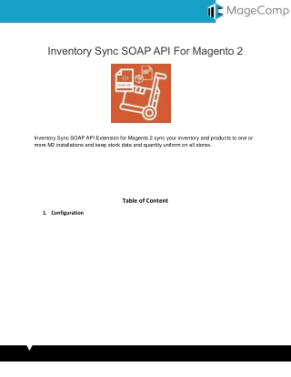 Magento 2 Inventory Sync SOAP API by MageComp