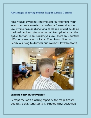 Get Mens Haircut in Emlyn Gardens