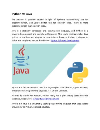 Python Vs Java