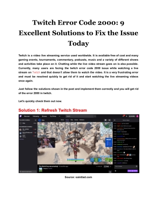 Twitch Error Code 2000 9 Excellent Solutions to Fix the Issue Today