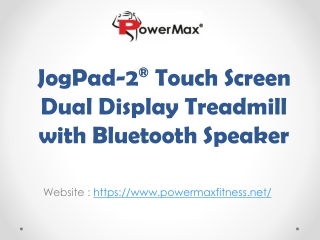 JogPad-2® Touch Screen Dual Display Treadmill with Bluetooth Speaker