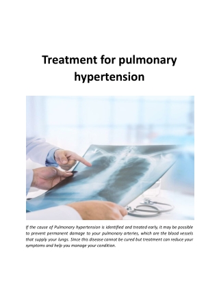 Treatment for pulmonary hypertension