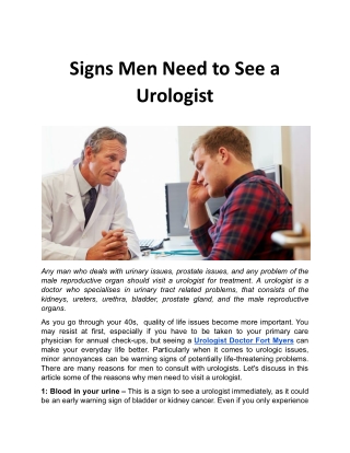 Signs men need to see a urologist.docx