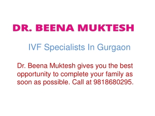 IVF Specialists In Gurgaon