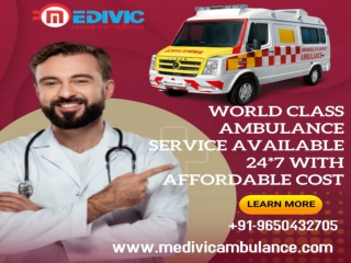 Medivic Ambulance: The Ambulance Service in Hajipur and Shri Krishna Puri, Patna -Is Helpful, Fast and Reliable