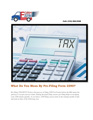 Pay 2290 Online | IRS Form 2290 Due Date | Form 2290 Filing | Tax 2290