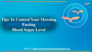 Tips to Control Your Morning Fasting Blood Sugar Level