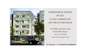 DLF Builder Floors At Garden City Sector 92 Gurugram, DLF Builder Floors 3 BHK P