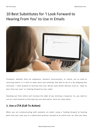 10 Best Substitutes for ‘I Look Forward to Hearing From You’ to Use in Emails