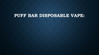 Puff Bar Disposable Vape