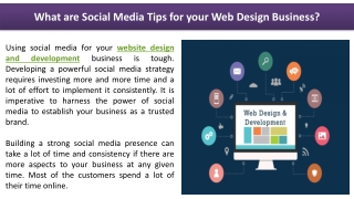 What are Social Media Tips for your Web Design Business