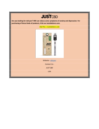 Cbd Pen  Justcbdstore.com