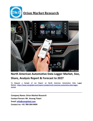 North American Automotive Data Logger Market Trends, Size, Competitive Analysis
