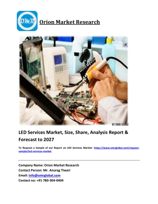 LED Services Market Trends, Size, Competitive Analysis and Forecast 2021-2027