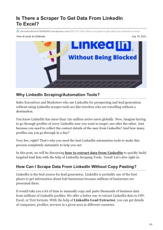 How do I scrape data from LinkedIn