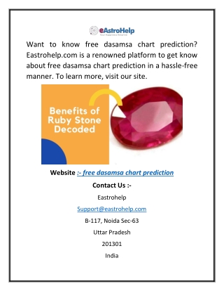 Free Dasamsa Chart Prediction  Eastrohelp