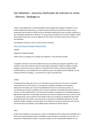 San Sebastian - anuncios clasificados de artículos en venta - diversos - bedpage.es-converted
