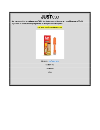 Cbd vape pen  Justcbdstore.com