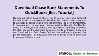 Download Chase Bank Statements To QuickBooks[Best Tutorial]