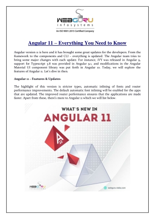 Angular 11 – Everything You Need to Know