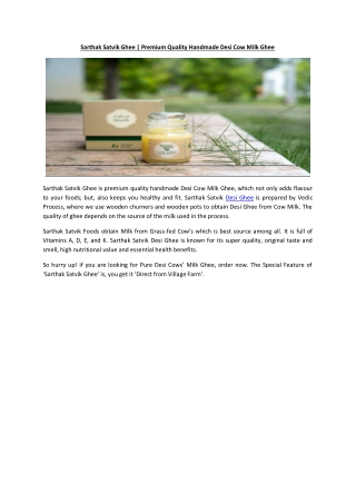 Pure Desi Cow Ghee