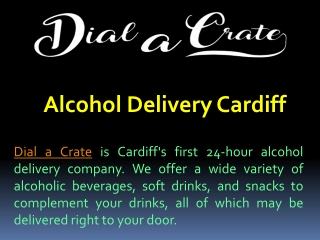 Alcohol Delivery Cardiff