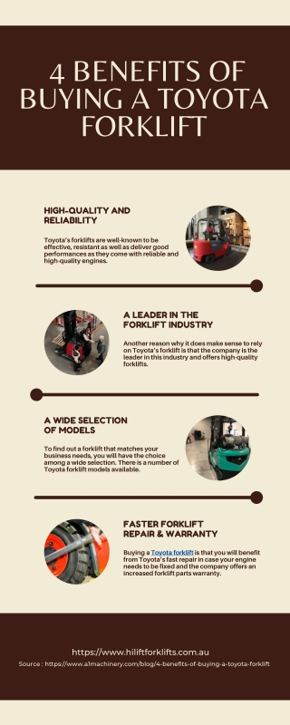 4 Benefits of Buying a Toyota Forklift - Infographics