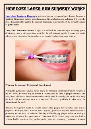 How Does Laser Gum Surgery Work