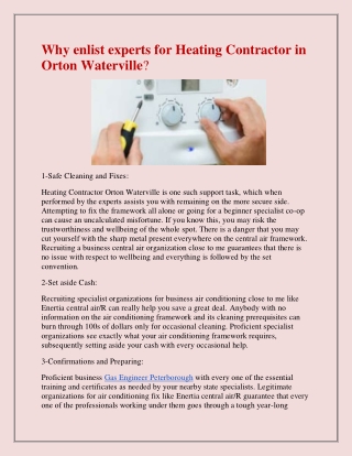 Get The Best Boiler Replacement in Orton Waterville.