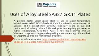Uses of SA387 GR.11 Class 2 Alloy Steel Plates
