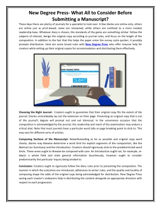 New Degree Press- What All to Consider Before Submitting a Manuscript-converted